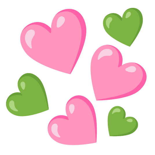 Emoji google_emoji_kitchen_pink_heart_and_green_heart_mashup