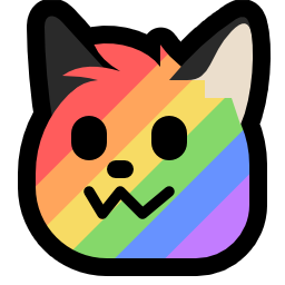 Emoji neofox_rainbow_256