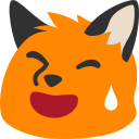 Emoji blobfoxlaughsweat